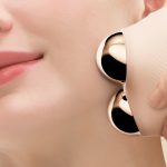 MR-2319 Microcurrent Facial Toning gold color Device