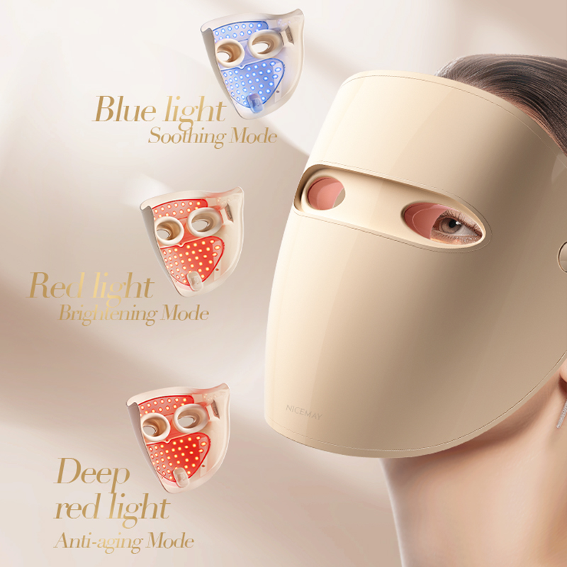 three light modes of MR-2308A2 Light Therapy Rejuvenating Beauty Mask