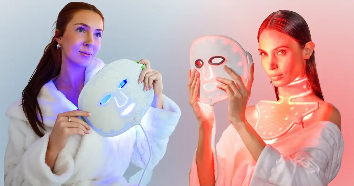 Red Light Therapy Mask vs Blue Light Acne Device