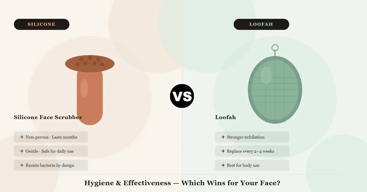 Silicone Face Scrubber vs Loofah