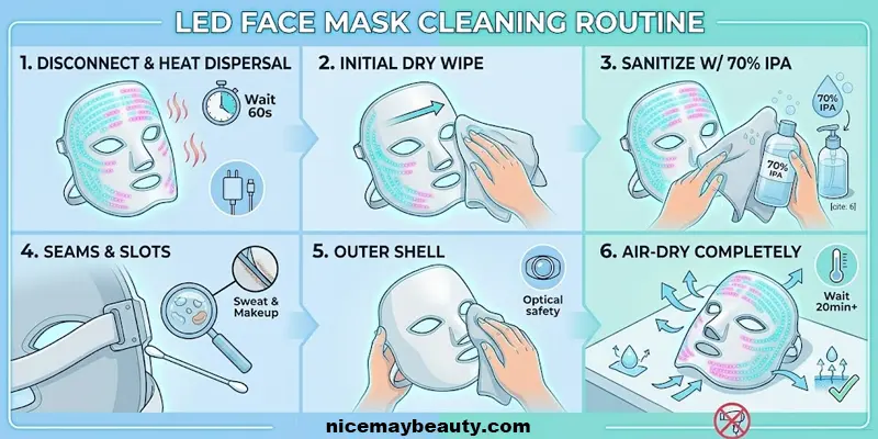 The Step-by-Step LED Face Mask Cleaning Routine