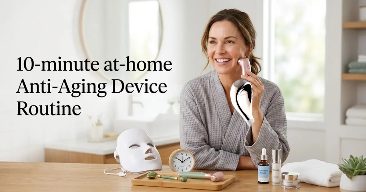 ¿Cómo crear una rutina de dispositivo antienvejecimiento en casa en 10 minutos?