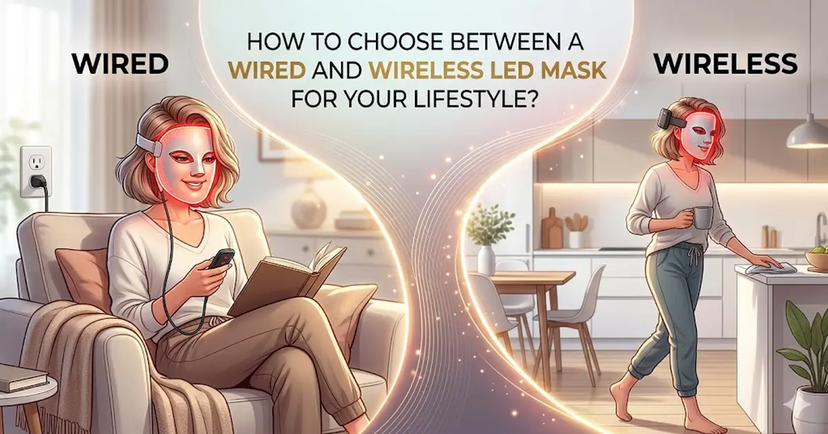 ¿Cómo escoger entre una máscara LED con cable y una inalámbrica para tu estilo de vida?