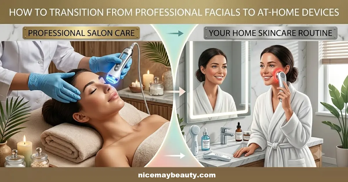 ¿Cómo hacer la transición de tratamientos faciales profesionales a dispositivos para uso en casa?
