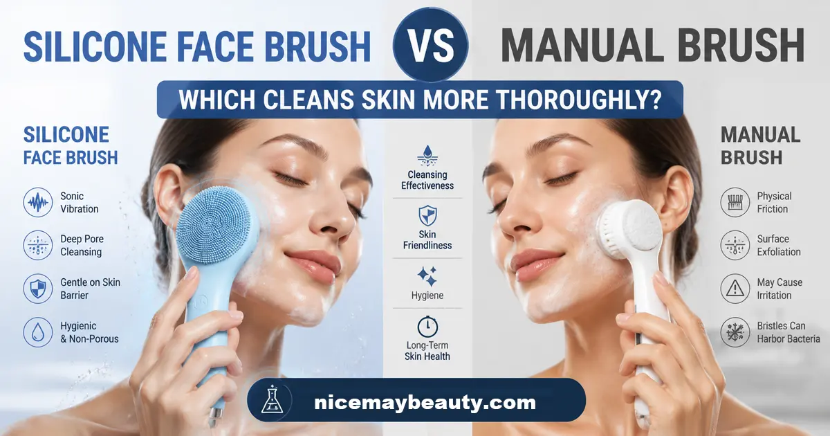 Brosse Faciale en Silicone vs Brosse Manuelle